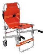 Chaise portoir d’évacuation et de transfert 2 roues, orange