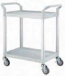 Chariot de soins 2 plateaux avec poignées KWF