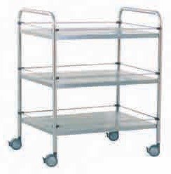 Chariot de soins inox 3 plateaux KWF